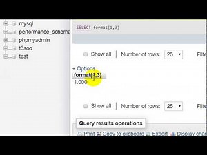 How to Format Numbers in PHpmyAdmin