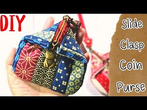 EP 49 DIY : Coin purse [FREE PATTERN DOWNLOAD] Slide Clasp coin purse