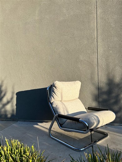 Mid Century Chrome Cantilever Lounge Chair, Circa 1970s - Etsy