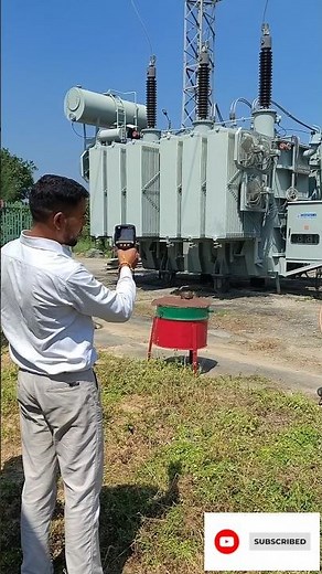 Checking of Temperature by Termo scanning machine #engineering #electrical #transformers