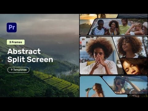 Premiere Pro Template: Abstract Split Screen – 3 Frames