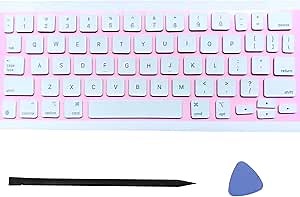 Replacement US Keyboard Full Set of Keycap Keys (No Hinge) and Tool Applicable for ipad Pro/Air 11/12.9/13 inch Magic Keyboard Key Cap (MKH-2 White)