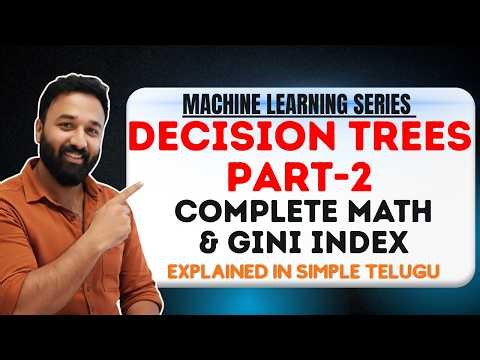 Decision Tree Algorithm (Part-2) Telugu | Gini Index Explained Step-by-Step | Sangeeth