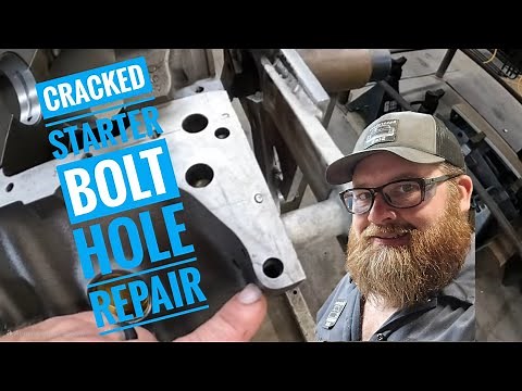 Can I fix the cracked starter bolt hole on my 454 big block?