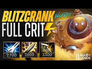 FULL DAMAGE BUILD BLITZCRANK 100 % WINRATE 🔥 Wild Rift League of Legends