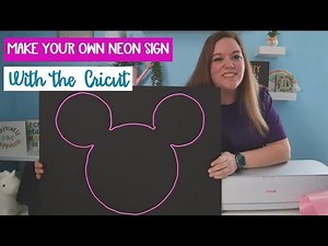 DIY Neon sign Home decor - Cricut tutorial - Inexpensive EL wire - larger than mat design