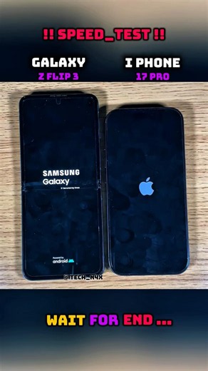 🚀 GALAXY Z FILP 3 vs I PHONE 17 PRO SPEED TEST !! 🔥