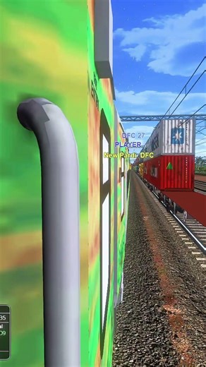 Freight Train overtaking 22210 Duronto Express on DFC Line in MSTS/OR #shorts #indianrailways