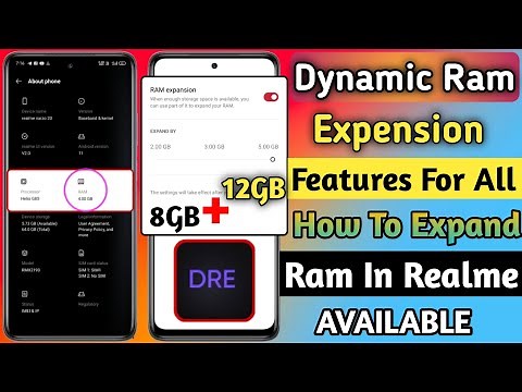 Realme Dynamic Ram Expansion Features | How To Add Virtual Ram ♈ | How To Expand Ram In Realme!