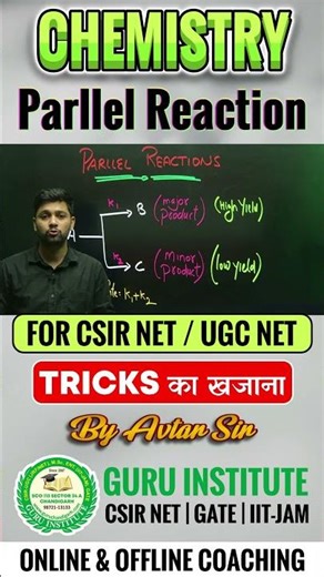 Parallel Reaction – Chemical Kinetics Trick | CSIR NET Chemistry Coaching | Guru Institute