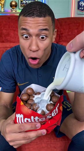 When You Make Cereal for Your Brother 😂🥣 #football #mbappe