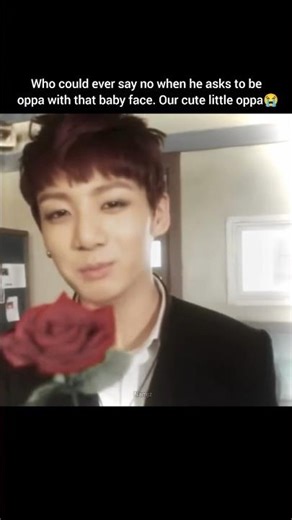 Jungkook trying to look romantic with that baby face😂 Cutest oppa ever😭 #jungkook #jk #bts #funny