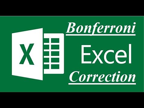 How to perform Bonferroni correction in Excel