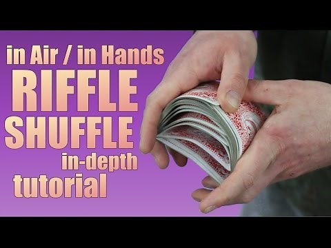 THE RIFFLE SHUFFLE IN AIR tutorial card magic