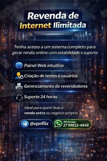 REVENDER INTERNET ILIMITADA 💰 Painel Web + Lucro Alto (Renda Extra 2026)