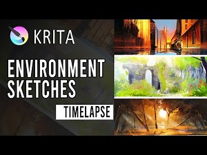 Krita - How to create NEW environments quickly - Concept Art