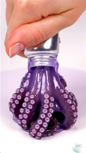 Ultra-Realistic Purple Octopus Reveal ASMR 🐙 | Wet & Satisfying Tube Press Sounds (4K)