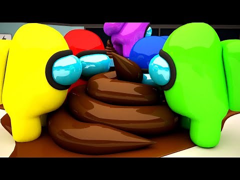 AMONG US POOP! / 002 / IMPOSTOR POOPED EVERYWHERE! / THE FUNNIEST ANIMATIONS! / #game #memes #funny