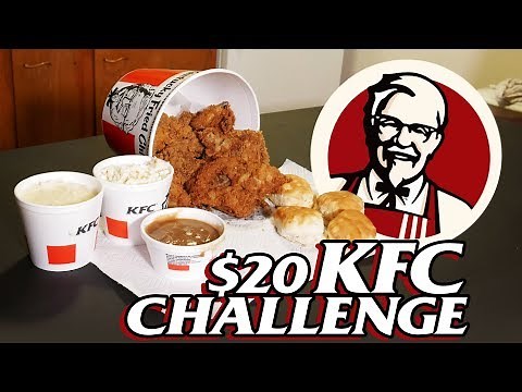 KFC $20 FILL UP MENU FAST FOOD CHALLENGE!!