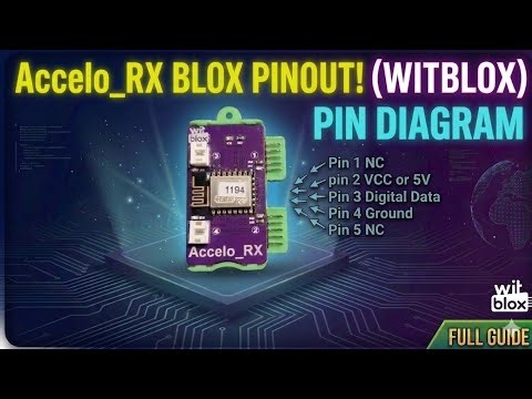 Pin Diagram WitBlox Accelero RX Blox | Pin Connection for Arduino, WitPro Coding Blox | Datatsheet