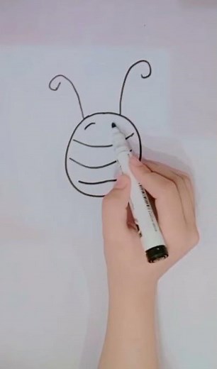 🐝 Cute Honey Bee Drawing Easy Step by Step Drawing for Kids Fun Whiteboard Art