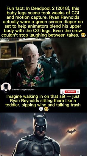 In Deadpool 2 (2018), Ryan Reynolds Wore a Green Screen Diaper 💀🦵 | Marvel Facts #deadpool #shorts