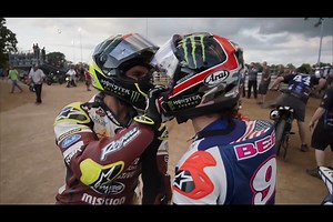 23K views · 556 reactions | Tempers boiled over this past season at the #RedMile. Relive the thrilling 120+ mph action and bar-banging passing that culminated with an iconic photo finish. Watch the instant classic that is this week's FansChoice.tv #TBT race of the week!  2022 Red MIle I: https://bit.ly/3FAMFJH  Subscribe to FansChoice.tv for access to hundreds of hours of historical content | American Flat Track | Facebook