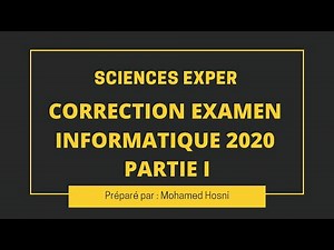 correction informatique scientifique bac 2020 (partie I)