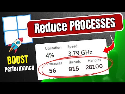 Reduce PROCESSES and THREADS in Windows 10/11🚀(Faster Performance & More FPS)