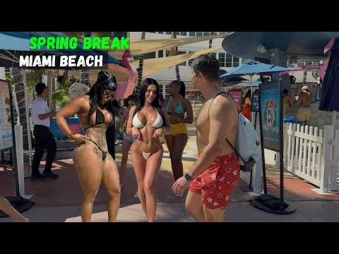 SOUTH BEACH SPRING BREAK WALK – BIKINIS, BEER & TOTAL MIAMI MADNESS 🍻👙🕺