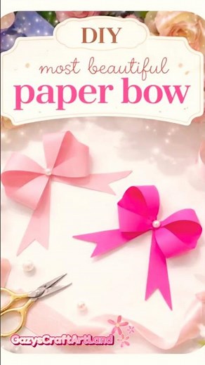 How to make paper bow 🎀 #decoration #diy#craft#papercrafter #giftideas#giftwrapping #handmadegifts