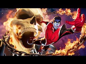 Nightcrawler Vs Ghost Rider - Fighting On Top Of A Ghost Plane !?