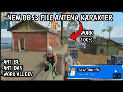NEW OB53 FILE ANTENA WHITE KARAKTER TERBARU NEW UPDATE OB49 WORK DI FF BIASA & FF MAX HOLO FUL BODY