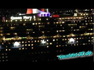 Queen Mary 2 Flagparade beim 25. Besuch QM2 in Hamburg mit Auslauf des Kreuzfahrt-Riesen (HD / 2D)