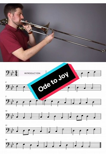 Ode to Joy Trombone Play Along – Easy Notes & Practice