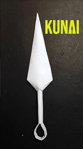 Naruto kunai knife making in A4 sheet #naruto #kunaiknife #minato