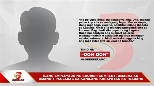 Ilang empleyado ng courier company, umalma sa umano’y paglabag sa kanilang karapatan sa trabaho. | 92.7 Brigada News FM Lucena