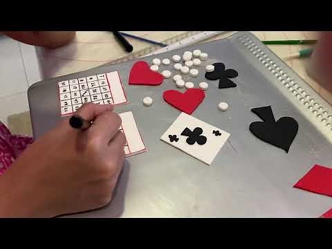 How to make Edible/Fondant Bingo cards and Playing Cards for cake decoration #shorts