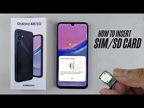 Samsung Galaxy A15 (4G/5G) - How to insert the SIM/MicroSD card?