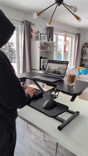 ASMR unboxing of our standing desk converter. #standingdesk #workfromhome #ergonomics #desksetup
