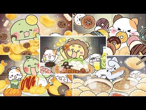 ASMR Eating Sounds Compilation 🍟🍜 Cozy Cartoon Mukbang to Relax & Sleep | No Talking | 吃播咀嚼音助眠合集