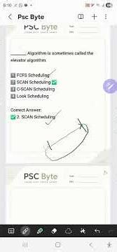 Operating System MCQ | Elevator Algorithm Explained