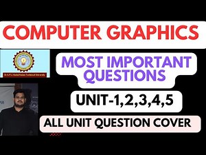 COMPUTER GRAPHICS Most important questions Aktu |All Unit important questions