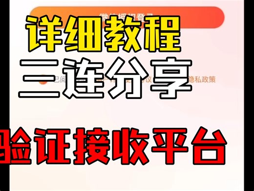 验证码接收平台详细的教程