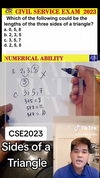 Civil Service Exam 2023: Mastering Triangle Sides
