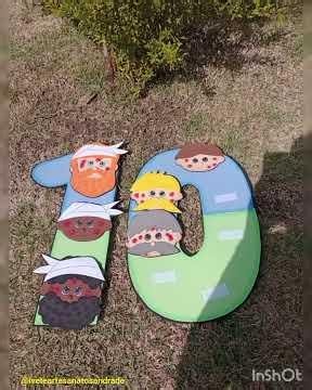 Os dez leprosos, recurso visual infantil.