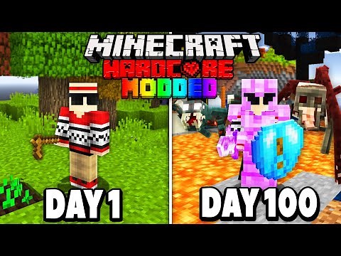 I Survived 100 Days in Modded Hardcore Minecraft.. Here's What Happened