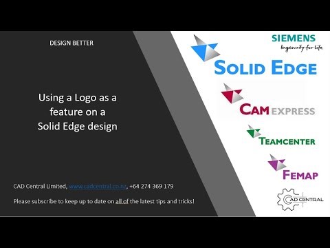 Using a Logo as a feature on a Solid Edge Model