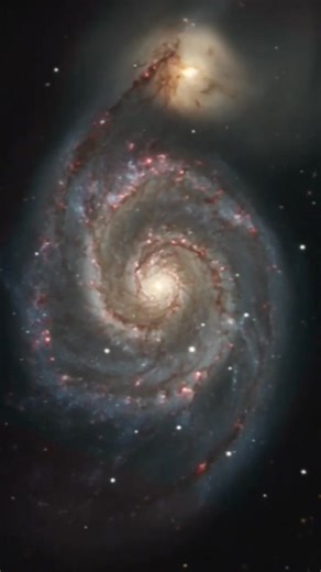 Zoom into the galaxy also known as the Whirlpool Galaxy The new Whirlpool Galaxy image showcases the spiral galaxy's classic features, from its curving arms, where newborn stars reside, to its yellowish central core that serves as home for older stars. Credit:NASA, ESA, S. Beckwith (STScI), and The Hubble Heritage Team (STScI/AURA). | Mateo Medrano
