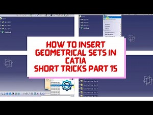 How To Add Geometrical sets In CATIA Part 15 | Short Tricks In CATIA | @Consilio_Solution
